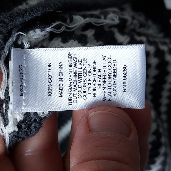 Express 3/4 sleeve sweater s/p black white - Picture 6 of 9